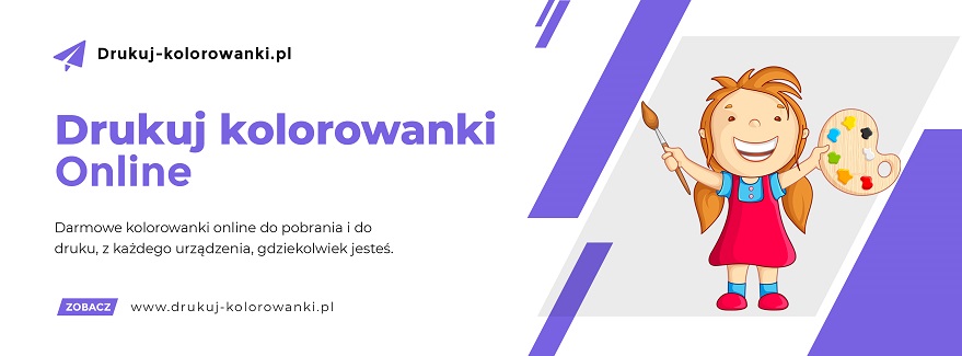 Printable coloring page banner - Drukuj-Kolorowanki.pl